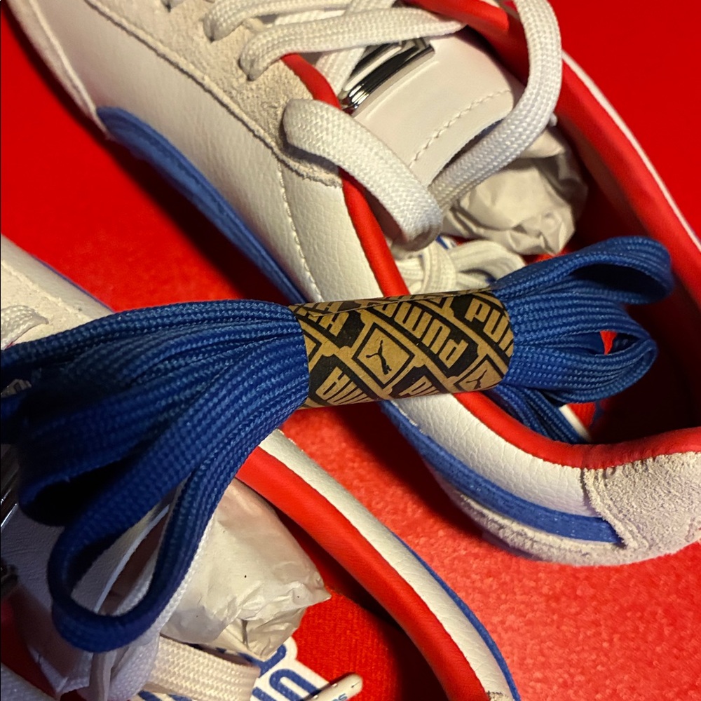 Puma White and Blue Women’s Sneakers - Picture 4 of 5